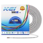 KEI WIRES & CABLES Homecab 0.75 sqmm 1 Core Copper Flame Retardant House Wire PVC Insulated Cable for Domestic & Industrial Electrical Wiring (White, 90 Meters)