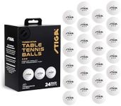 Stiga 3-Star Table Tennis Balls, White (24 Pack)