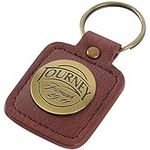 Brown Faux Leather Keychain | Journ