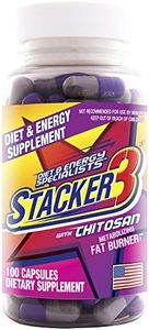 Stacker 3 Metabolizing Fat Burner with Chitosan, Capsules, 100-Count Bottle