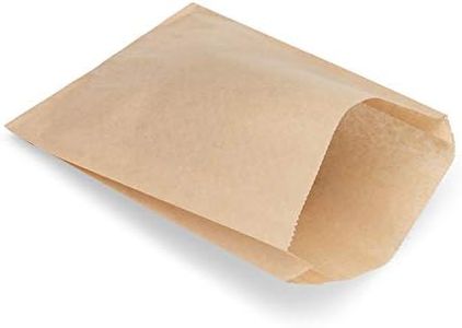 Kraft Paper Sandwich Style Bags (200) 6"x 1"x 8" Dry Wax Grease Resistant Bags. Perfect for Sandwiches, Cookies, Pastries, Take Out, and Gifts. Made in USA.