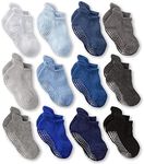 LA ACTIVE Non Slip Grip Ankle Boys and Girls Socks with Non Skid for Babies Toddlers and Kids Back to School