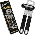 Lefty’s Left Handed Can Opener - Premium Design Black Heavy duty Stainless Steel - Easy To Turn Sharp Blade - Smooth Edge - Great Gift for Left-Handed People, Adults, Men and Women