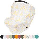 Breathable Nursing Cover Up and Car Seat Cover for Babies Simka Rose - Breastfeeding Cover for Baby Boy & Girl - Adjustable Stretchy Infant Carseat Canopy Carrier Cover for Summer - Must Have Registry