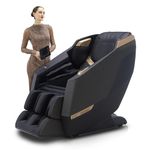 Lixo LI4405 Neo Full Body Massage Chair for Home | 4D Mechanism | 24 Auto Programs | SL Track | Dual Zero Gravity | Voice Control | Heating | Bluetooth | Foot Rollers | Touch Controller - Black