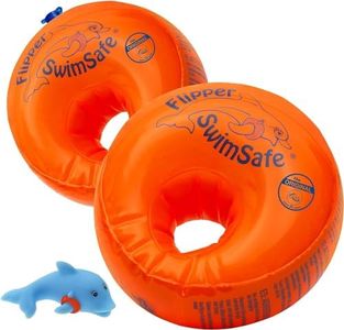 Flipper SwimSafe 1024 - Aide à la natation pour bébés à partir de 1 an, bouée avec noyau en mousse PE incassable, jouet dauphin inclus