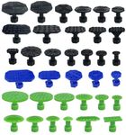 Hyamass 35Pcs Car Body Paintless Dent Removal Kit Puller Tabs Dent Repairs Tool Set Suction Cup Glue Tabs Auto Dent Puller with Hail Dent Removal Kit