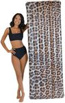 PoolCandy Safari Collection Deluxe Leopard Print Pool Raft 74" - High Resolution Photo RealPrint Technology