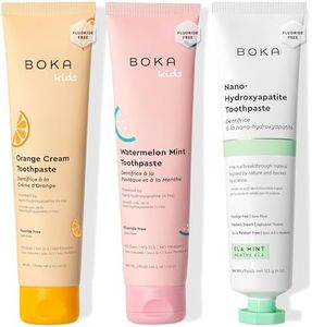 Boka Fluoride Free Toothpaste Nano Hydroxyapatite Toothpaste - Ela Mint, Orange Cream, Watermelon Mint Flavor, 4 oz 3Pk US Manufactured