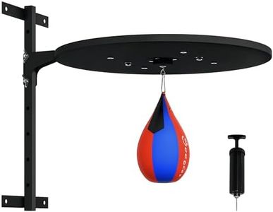 Soozier Wall Mounted Speed Bag Platform with 360-Degree Swivel, Adjustable Punching Bag for Home Fitness