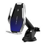 YIANERM Auto-Clamping Wireless Car Charger Mount, 2 in 1 Qi 15W/10W/7.5W Fast Wireless Inductive Air Vent/Dashboard Mount Phone Holder Compatible with iPhone 8/8 P/iPhoneX Samsung Galaxy S9+/S8+