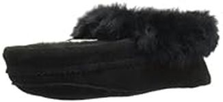 MANITOBAH Womens Tipi Black Suede Moccasin L09