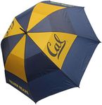 Team Golf NCAA California Golden Bears Golf Umbrella 62" Golf Umbrella with Protective Sheath, Double Canopy Wind Protection Design, Auto Open Button