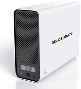 GOLDENMATE UPS 1000VA/800W UPS Battery Backup and Surge Protector, Backup Battery Power Supply with LiFePO4 Battery (Over 5000+ Cycles), LCD Display Panel, 4 Outlets, AVR, BE425M, Dataline Protection