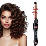 Urban yog Makemeebold Rotating Hair Curling Iron Rod, with Adjustable Temperatures (100°C-230°C), Dual Rotation, 25mm Ceramic Barrel, 360° Swivel Cord, Smooth, Long-Lasting Curls | Gifts for woman