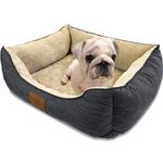 American Kennel Club Orthopedic Circle Stitch Cuddler Pet Bed, Gray