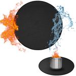 Apipi 47'' Fire Pit Mat for Solo Stove Bonfire, 3-Layer Fireproof Mat Round Under Grill Mat, Reusable Waterproof Pad for Grass Deck Patio Outdoor Wood Burning BBQ