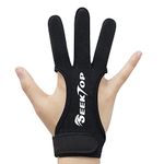 Seektop Archery Glove Three Finger Shooting Hunting Leather Gloves Protector for Youth Adult Beginner-L