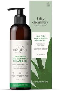 Juicy Chemistry Organic Aloe Vera Gel, 200g Multipurpose Gel | 100% Pure Aloe Vera Gel for Face, Hair & Body | Fresh and Soothing | Free from Parabens, Sulphates, Mineral Oils | For Men & Women