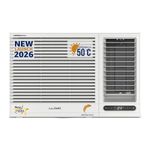Lloyd 1.5 Ton 3 Star Fixed Speed Window AC (Cools Up To 50°C, Turbo Cool, Feather Touch Control, Remote Control Operation, LED Display, 100% Copper, White, GLW18D3LGSPR)