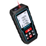 70M Laser Measure Device, MiLESEEY 229ft Digital Laser Tape Measure with Upgrade Electronic Angle Sensor, ±2mm Accuracy, Area Measurement, Volume and Pythagoras, 2"LCD Backlit, Mute, Battery Included