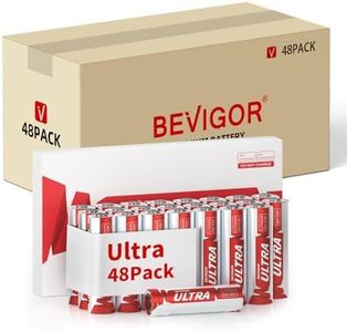 BEVIGOR AA Lithium Batteries 48Pack Ultra, 3500mAh 1.5V Double A Lithium Battery, Longer Lasting AA Batterie for Blink Smart Lock Deadbolt, Aralm System etc High-Tech Devices, Non-Rechargeable