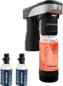Drinkmate Spritzer Portable Soda Maker, Black, 0.5L, w/two 3oz Cylinders