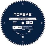 Norske Tools NCSBP216 10 inch 72T Metal Cutting Saw Blade For Steel Roofing, Metal Siding, Steel Pipe, Steel Studs & More 5/8 inch Bore