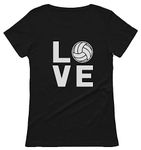 Love Volleyball Shirts Gifts for Players Coach Fans Women Teen Girls Tshirt X-Large Black