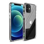 Migeec Compatible with iPhone 12 Mini Case Hard PC + Soft TPU Frame [Shock-Absorbing] Phone Case for iPhone 12 Mini - Crystal Clear