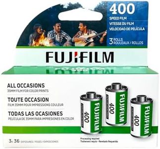 Fuji 400 Color Negative Film (35mm Roll Film, 36 Exposures, 3-Pack) • Raw135™ Microfiber Towel • Free Digital Scans for Developed Negatives