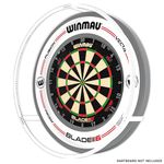 WINMAU Plasma Ice Dartboard Light Bundle - White 360 Degree Light with Grey & White Pro-Line Dart Board Surround - Professional Darts Accessories