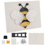 WEBEEDY 3D String Art Kit for Adults Beginners, DIY Bee String Craft Kit, Include All Necessary Accessories and Frame, Home Wall Decorations Unique Gift for Girls