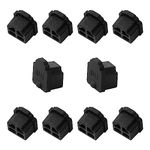 uxcell 10 Pcs RJ11 Anti Dust Plug Cap, Rubber Port Cover Stopper Anti Dust Plug Protector for RJ11 Plug Connectors Telephones, Black