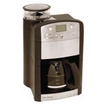 Capresso 464.05 CoffeeTeam GS 10-Cup Digital Coffeemaker with Conical Burr Grinder, Glass Carafe, Black, 15.5" x 9.5 "x 9.75"