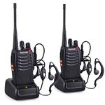 Sekuai Walkie Talkie CTCSS/DCS Handheld Amateur Radio Tranceiver Walkie Talkie Two Way Radio Long Range Black 2 Pack