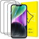 GiiYoon 3 PACK Screen Protector for iPhone 14 Plus/iPhone 13 Pro Max Tempered Glass [HD Full Coverage] [Easy Installation] [Round Edge] [Scratch Resistant] [9H Hardness] [Bubble Free]