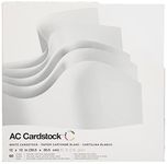 American Crafts 71259 12-Inch by 12-Inch Cardstock Variety Pack, White