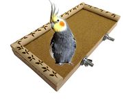 Bird platform perch shelf stand cage accessory! Pine doweling wood perimeter! For cockatiels, budgies, parrotlets, canaries! Strong, built to last! Aesthetic look! Excellent gift!