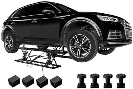 Albott Portable Car Lift, Capable of Lifting 7000 LBS Quick Jack with a Maximum Height of 28", Car Lifts for Home Garage and Shop, Black