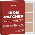 Iron Patches (Pack of 60) - 100% Natural Patch for Women and Men - Energy, Focus & Body Support - Enhanced Formula