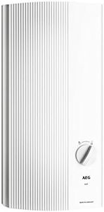 AEG elektronischer Durchlauferhitzer DDLE EASY 21 kW, einfache Temperaturwahl durch 2 Festtemperaturen 42°C und 55°C. Festanschluss 400V, VDE geprüft, 228841