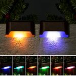 Solpex Acrylonitrile Butadiene Styrene Solar Deck Lights Outdoor, 16 Pack Solar Step Lights Waterproof Led Solar Lights For Outdoor Decks, Stairs, Step , Fence, Yard, And Patio(Color Changing)