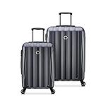 DELSEY Paris Helium Aero Hardside Expandable Luggage with Spinner Wheels, Titanium, Carry-On 19 Inch