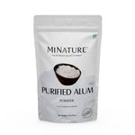 Purified Alum Powder (phitkari) by mi Nature | 227g(8 oz) (0.5 lb) | 100% Only Alum Powder | Nothing Added