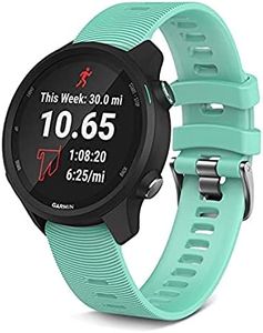 Fleshy Leaf Band Compatible with Garmin Forerunner 245,20mm Soft Silicone Replacement Watch Strap,Compatible with Garmin Vivoactive 3/Venu Sq/Vivomove HR/Forerunner 245/245 Music/Forerunner 645/645 Music Vivoactive 3 Music (Mint)