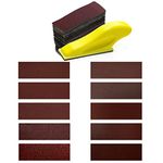 Micro Sander for Small Projects finger sander for crafts with 100pcs 90X 30mm Assorted Sandpaper of 60 120 240 400 600 800 1000 1200 1500 2000 Grit for DIY Crafts Polishing Sanding