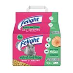 Felight Natural Wood Pellet Cat Litter (10L Bag) - Non-Clumping, 100% Biodegradable Wood, Antibacterial Silverfresh Technology, Prevents Odours for up to 10 Days, Made in the UK