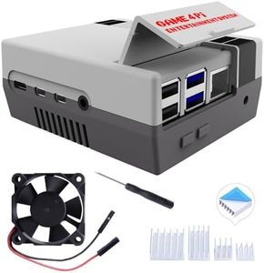 GeeekPi Case for Raspberry Pi 4, Case for Raspberry Pi 4 with Cooling Fan, Heatsink for Raspberry Pi 4, Retro Gaming Nes4Pi Case for Raspberry Pi 4 Model B/4B