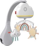 Fisher-Price Baby Toy Rainbow Showers Bassinet Mobile to Bedside Sound Machine with Music & Night Light for Newborn to Toddler Ages 0+ Months